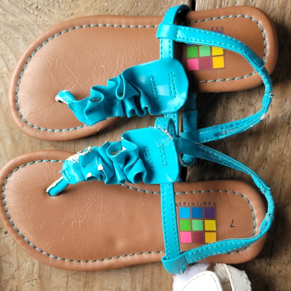 Healthtex blue, sandals size 7